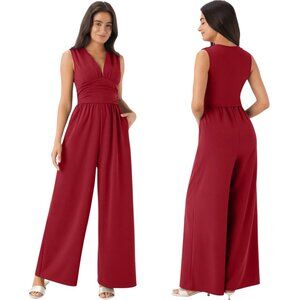 HALARA Red Sleeveless Jumpsuit